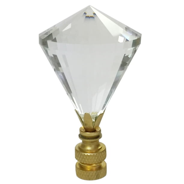 SET OF 2 ACRYLIC CRYSTAL DIAMOND LAMP SHADE FINIAL 